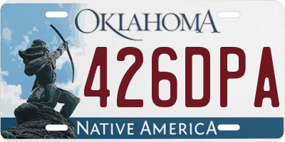 OK license plate 426DPA