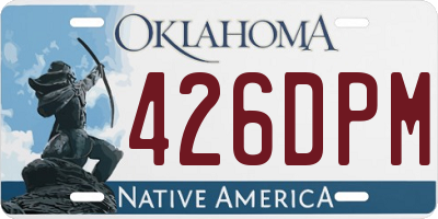 OK license plate 426DPM