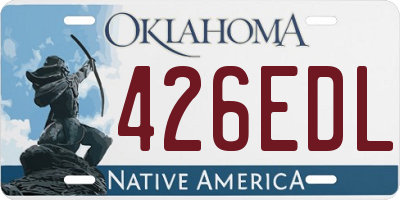 OK license plate 426EDL