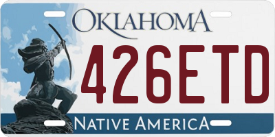 OK license plate 426ETD