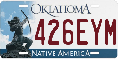 OK license plate 426EYM