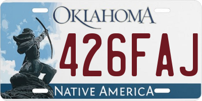 OK license plate 426FAJ