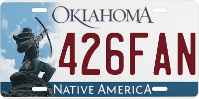 OK license plate 426FAN