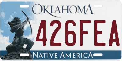 OK license plate 426FEA