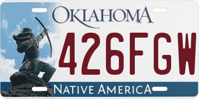 OK license plate 426FGW