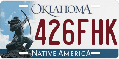 OK license plate 426FHK