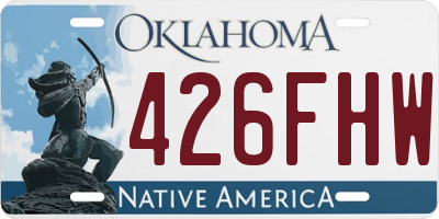 OK license plate 426FHW