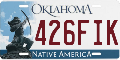 OK license plate 426FIK