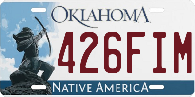 OK license plate 426FIM