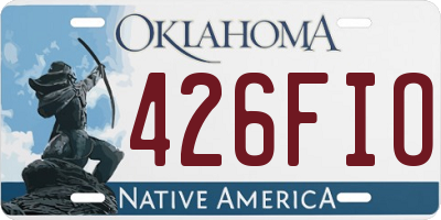 OK license plate 426FIO