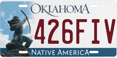 OK license plate 426FIV