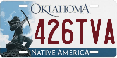OK license plate 426TVA