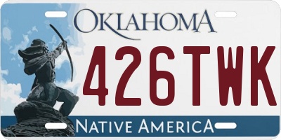 OK license plate 426TWK