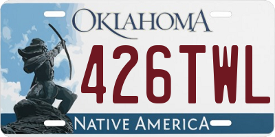 OK license plate 426TWL