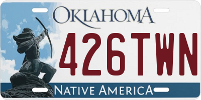 OK license plate 426TWN