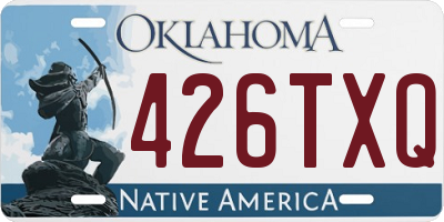 OK license plate 426TXQ