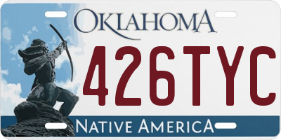 OK license plate 426TYC