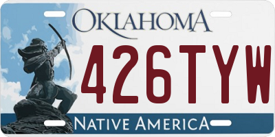 OK license plate 426TYW