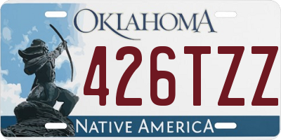 OK license plate 426TZZ