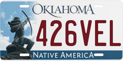 OK license plate 426VEL
