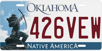 OK license plate 426VEW