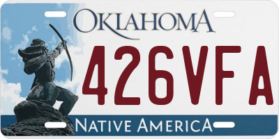 OK license plate 426VFA