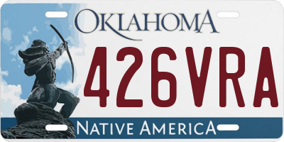 OK license plate 426VRA