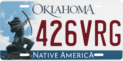 OK license plate 426VRG
