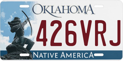 OK license plate 426VRJ