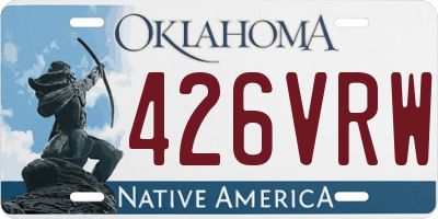 OK license plate 426VRW