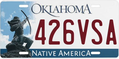 OK license plate 426VSA
