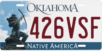 OK license plate 426VSF