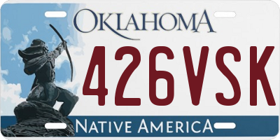 OK license plate 426VSK