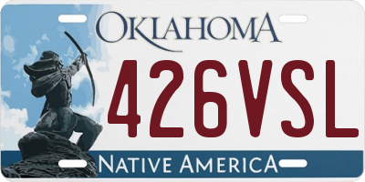 OK license plate 426VSL