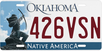 OK license plate 426VSN