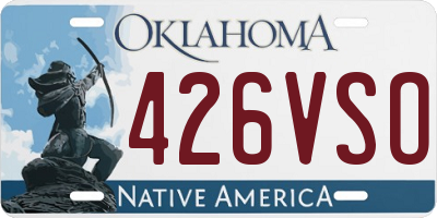 OK license plate 426VSO