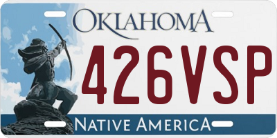 OK license plate 426VSP