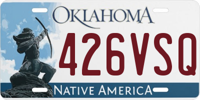 OK license plate 426VSQ