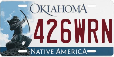 OK license plate 426WRN