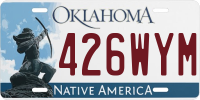OK license plate 426WYM