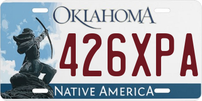 OK license plate 426XPA
