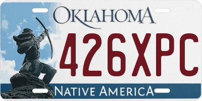 OK license plate 426XPC