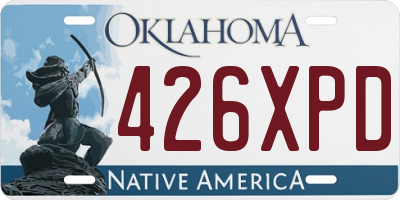 OK license plate 426XPD