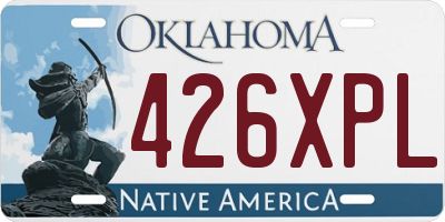 OK license plate 426XPL
