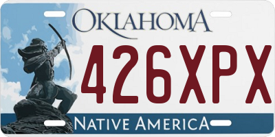OK license plate 426XPX