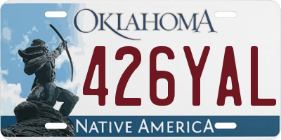 OK license plate 426YAL