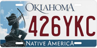 OK license plate 426YKC