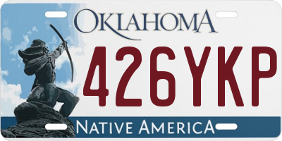 OK license plate 426YKP