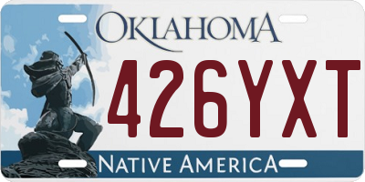OK license plate 426YXT