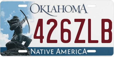 OK license plate 426ZLB